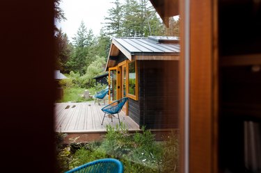 A glimpse of a restored cabin at Bodega Cove.