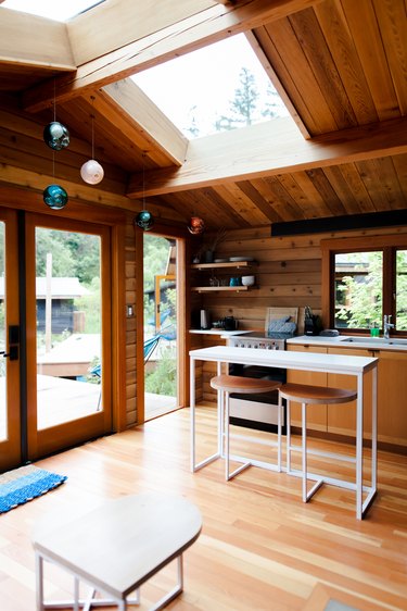 Skylights and more open floor plans in renovated cabins.