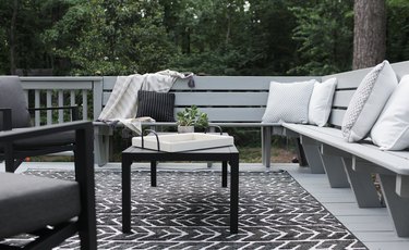 gray backyard deck