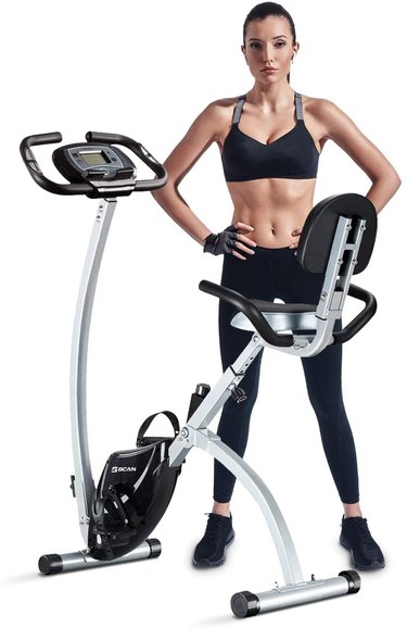 portable exercise bike with LCD monitor