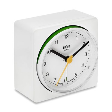 braun white alarm clock