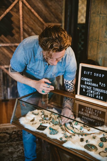 Porter at the Urban Cowboy gift shop