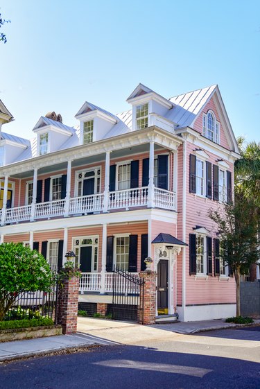 Pink exterior house colors