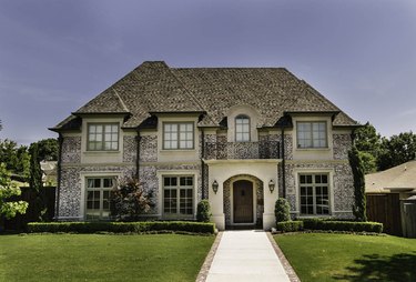 gray stone for house exterior gray with wood door