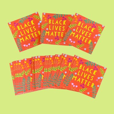 Megemiko Black Lives Matter Sticker, $3