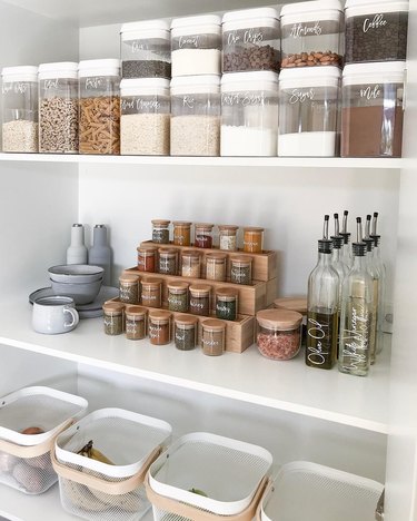 Kitchen pantry storage ideas with canisters