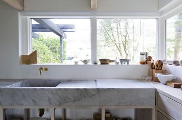 Marble Integrated Sink