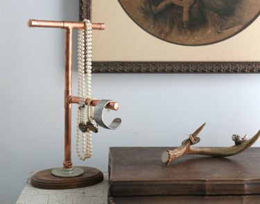 Copper Pipe Jewelry Holder