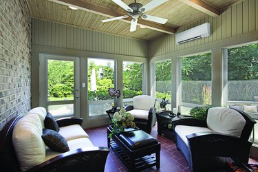 Ductless system in sun room.
