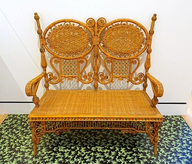 rattan loveseat