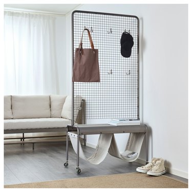 room divider idea for the living room with storage