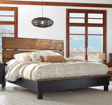 coastal furniture in a bedroom overlooking the sea
