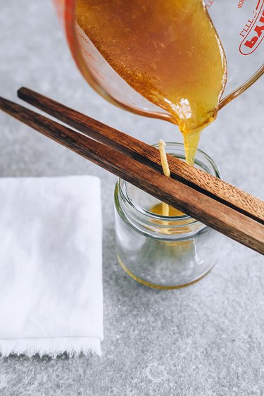 Pouring Beeswax for Bug-Repelling Candles