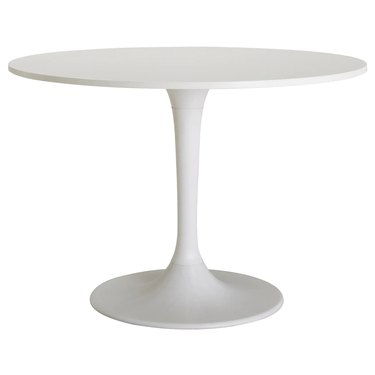 white tulip shaped table