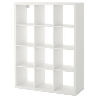 white shelves
