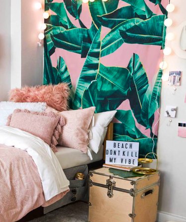 tropical palm tree print tapestry for dorm