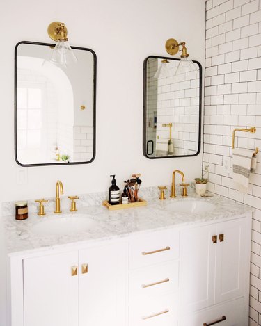 master bathroom makeover with his and hers sinks