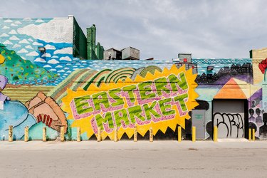 A mural in the Eastern Market