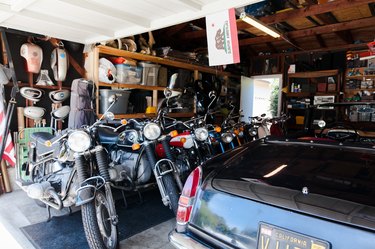 The Moto Chapel where their vintage motorcycles and cars live.