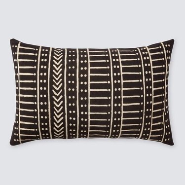 black and white pillow
