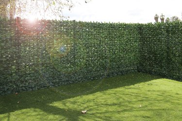 Faux ivy privacy fence