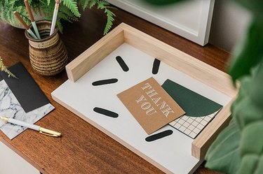 DIY Wood Paper Tray Organizer