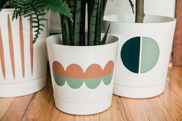 Painted plant pots