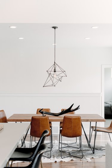industrial white dining room