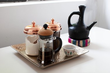 coffee tray on table