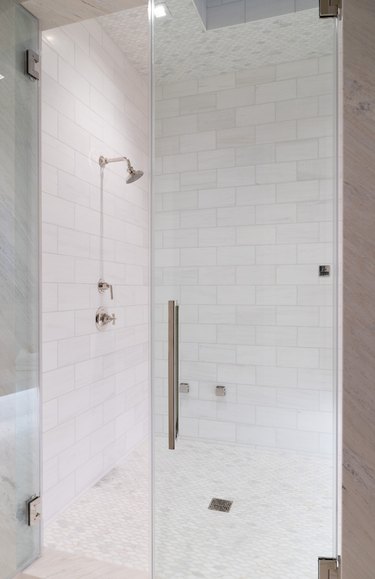White tile bathroom
