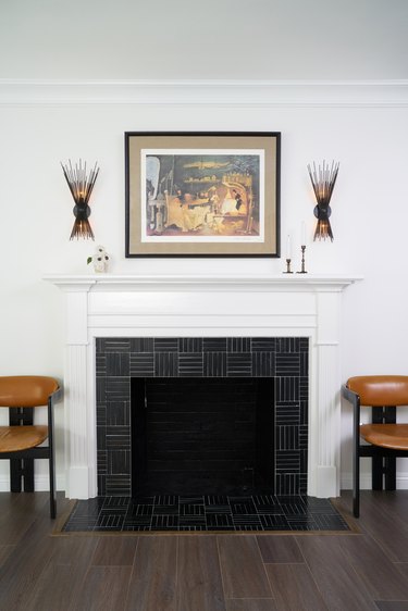 Fireplace surround tile