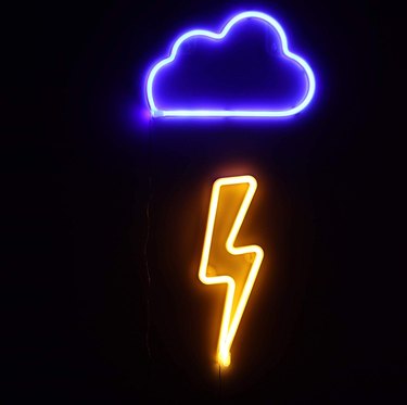 thunder and lightening neon light set