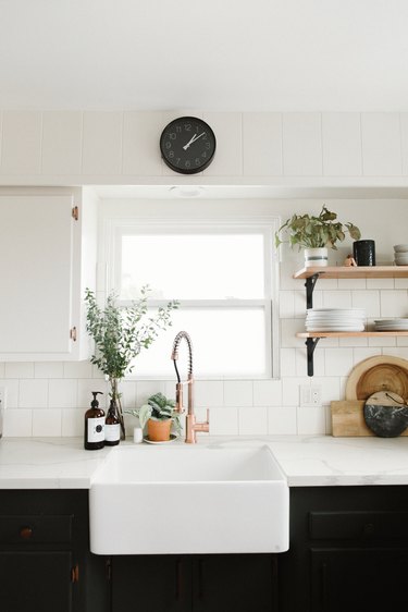 white kitchen sink