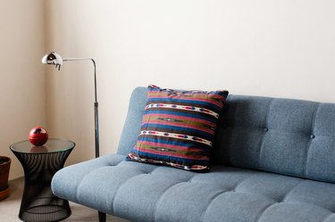 Modern couch in the living room.