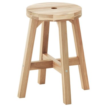 wooden accent stool