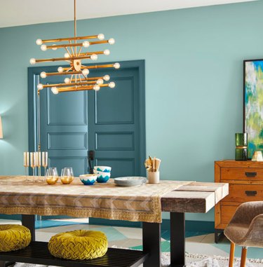 Behr blue paint dining room inspiration