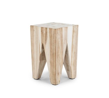 wooden tree stump accent  stool