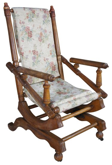 Antique Victorian Platform Rocking Arm Chair, $467.50
