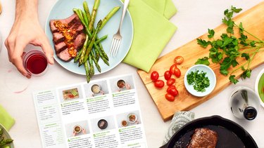 Hello Fresh recipe card and ingredients