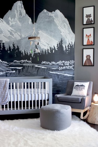 gray baby nursery