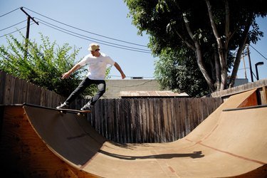 Drew's half-pipe.