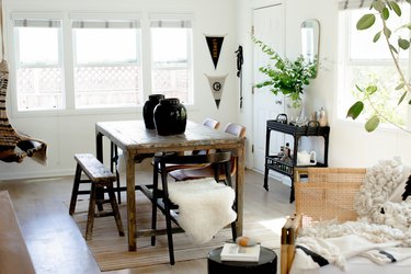 Boho-style dining room