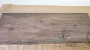 Faux weathered wood finish