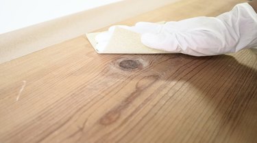 Sanding wood before applying stain