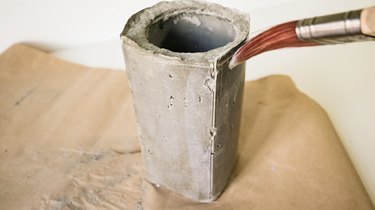 DIY Concrete Container for Kitchen Utensils