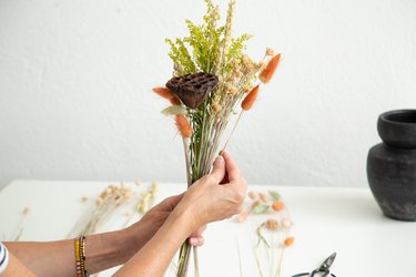 How to make a Thanksgiving Dried Floral Arrangement