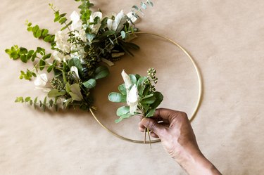 DIY Gold Hoop Wreath