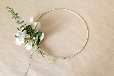 DIY Gold Hoop Wreath