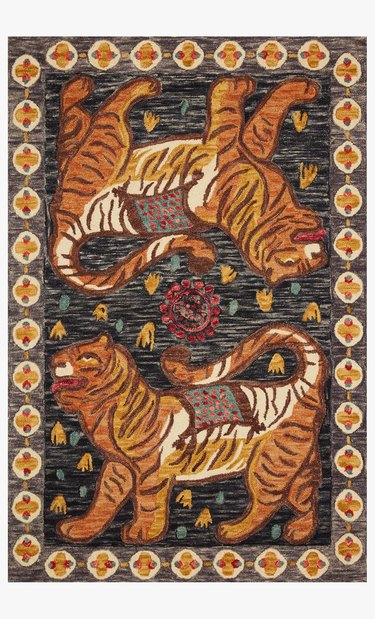 tiger-pattern rug