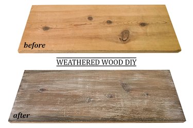 How to Make New Wood Look Weathered and Reclaimed (Farmhouse chic)